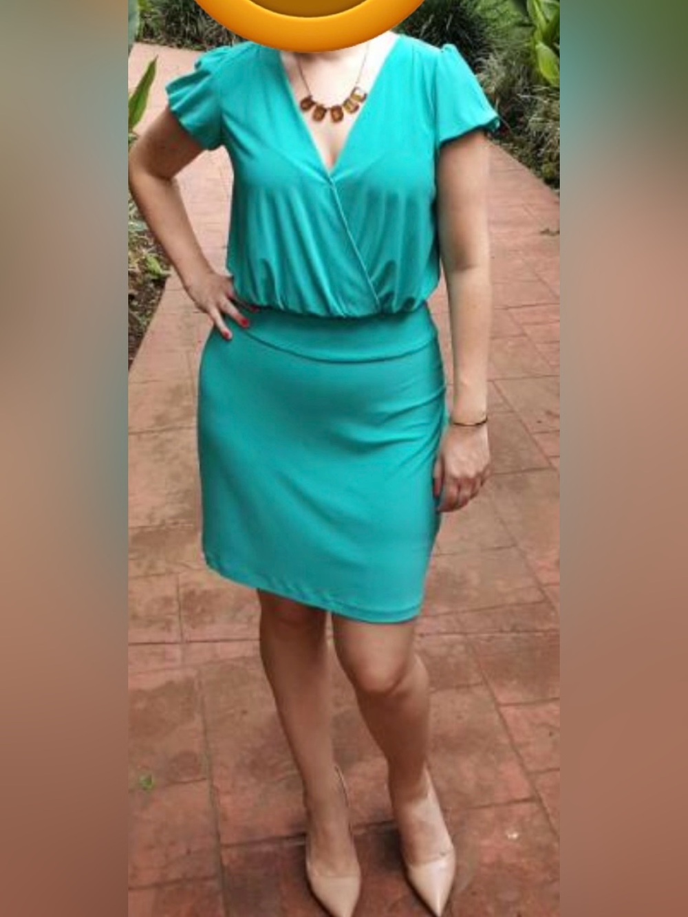 EUC A.B.S by Allen Schwartz Teal Dress 👗 size medium